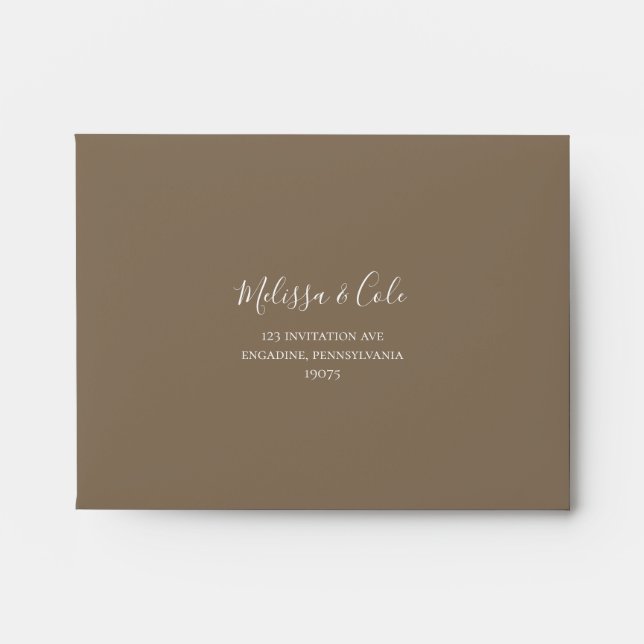 Enveloppe Hiver rustique | Kraft Brown auto-adressé RSVP (Devant)