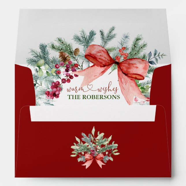 Enveloppe Hiver Werath Xmas Adresse de retour personnalisée (Dos (Bas))