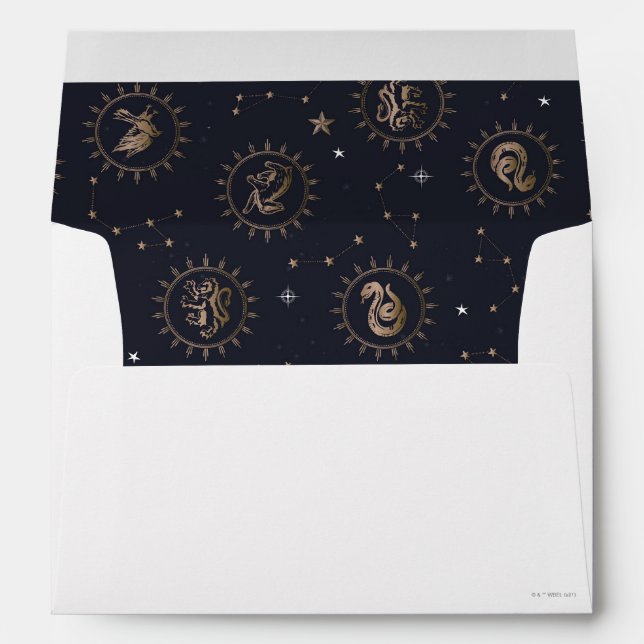 Enveloppe Hogwarts House Crest Motif de constellation (Dos (Bas))