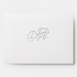 Enveloppe Holly & Berries avec adresse imprimée SVG Noël