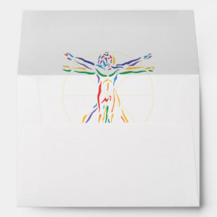 Enveloppe Homme d'anatomie DaVinci en Chakra