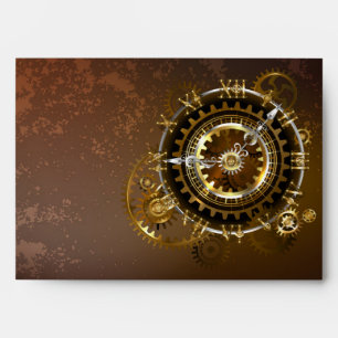 Enveloppe Horloge Steampunk avec des engrenages anciens