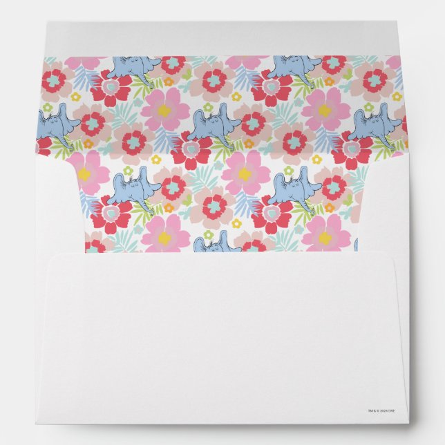 Enveloppe Horton Entend Un Qui | Motif à fleurs Pastel (Dos (Bas))