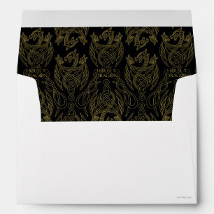 Enveloppe HOUSE of the Dragon Gold Filigree Dragon Pattern