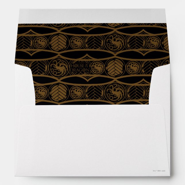 Enveloppe HOUSE of the Dragon | Targaryen Stripe Pattern (Dos (Bas))