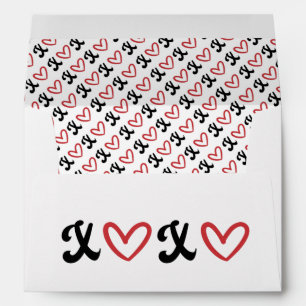 Enveloppe Hugs et baisers Saint Valentin