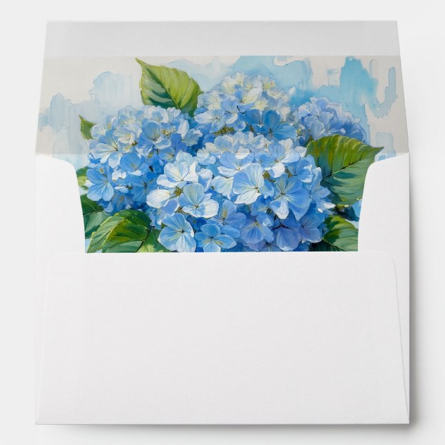 Enveloppe Huile d'hydrangea Art Élégant Romantique Jardin de (Dos (Bas))