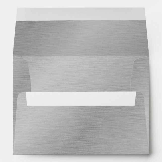 Enveloppe Huile métallique argentée, Élégante, Moderne (Dos (Bas))
