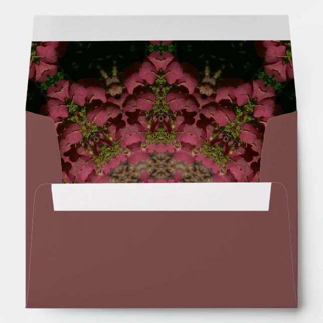 Enveloppe Hydrangea Mandala Mauve (Dos (Bas))