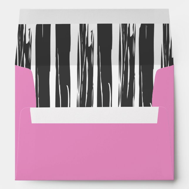 Enveloppe Ikat rose (Dos (Bas))