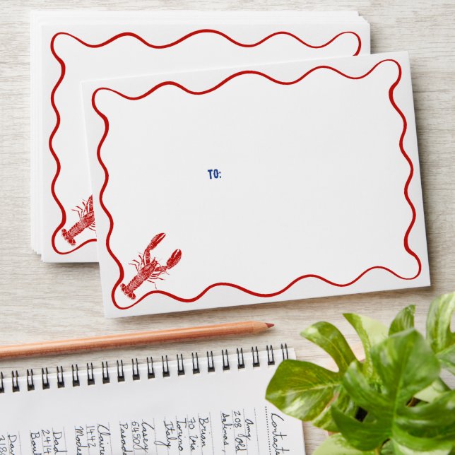Enveloppe Illustrated Lobster Graphic (Stacked)