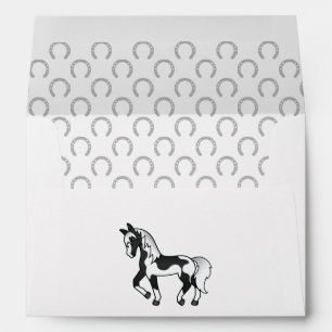 Enveloppe Illustration de cheval trottant de dessin animé Pi