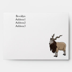 Enveloppe Illustration de chèvre de Markhor
