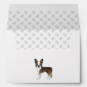 Enveloppe Illustration de chien de dessin animé Boston Terri