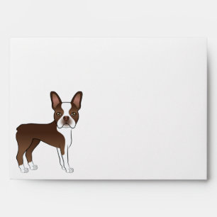 Enveloppe Illustration de chien de dessin animé Boston Terri