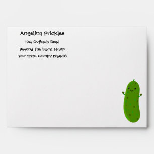 Enveloppe Illustration de dessin animé de cornichon mignon e