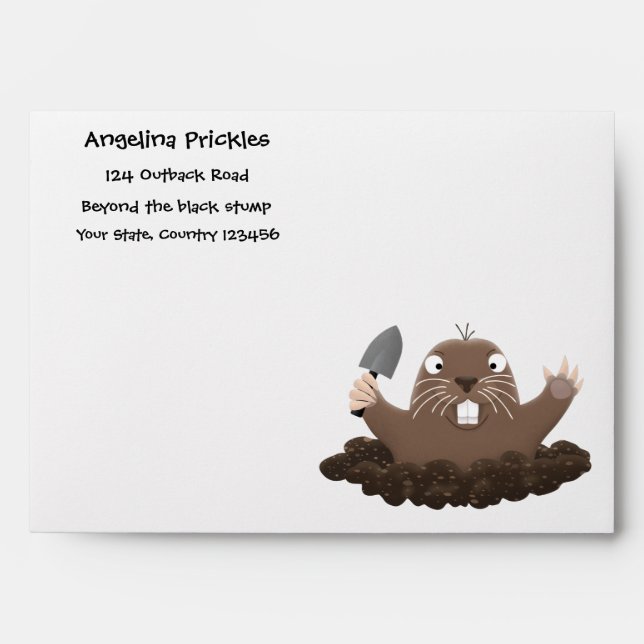 Enveloppe Illustration de dessin animé drôle de gopher de po (Devant)