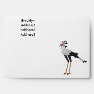 Enveloppe Illustration de dessin du secrétaire pour oiseaux