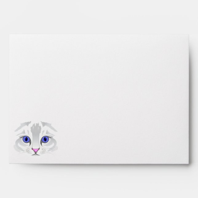 Enveloppe Illustration de fermeture de la face d'un chat tab (Devant)