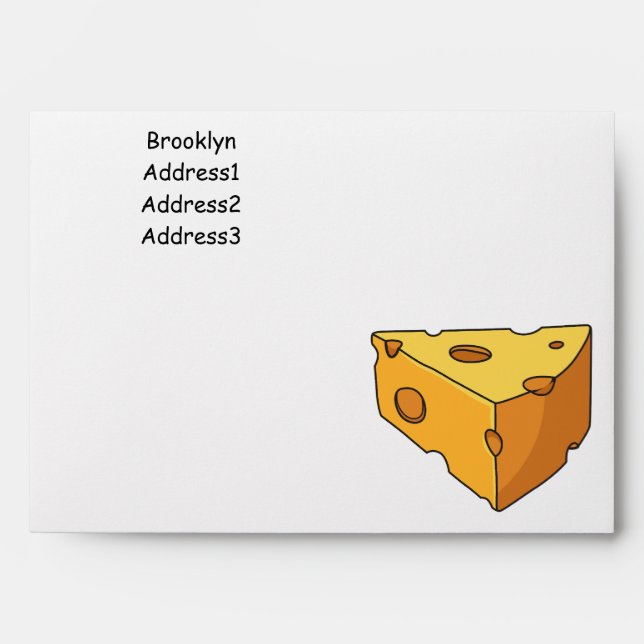 Enveloppe Illustration de fromage (Devant)