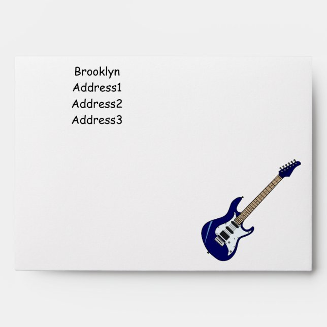Enveloppe Illustration de guitare électrique (Devant)