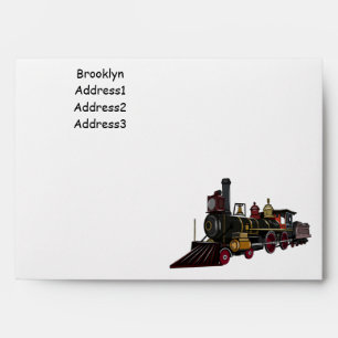 Enveloppe Illustration de la locomotive à vapeur