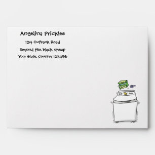 Enveloppe Illustration de lave-linge mignonne
