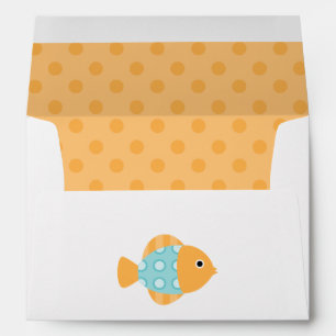 Enveloppe Illustration de poisson doux et coloré