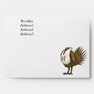 Enveloppe Illustration d'oiseau de tétras des armoises