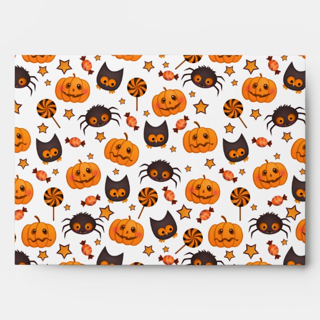Enveloppe Illustration du Motif d'Halloween mignon (Devant)
