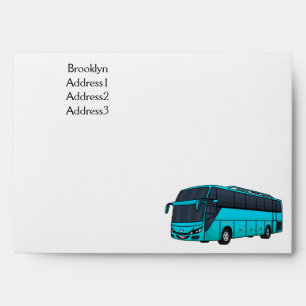 Enveloppe Illustration d'un autobus à passagers moderne