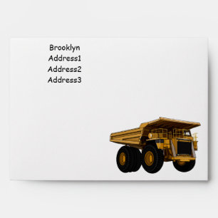 Enveloppe Illustration d'un camion à grande échelle