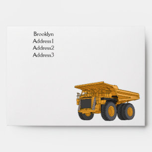 Enveloppe Illustration d'un camion à grande échelle