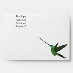 Enveloppe Illustration d'un colibri à bec épée