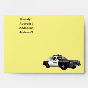 Enveloppe Illustration d'une voiture de police