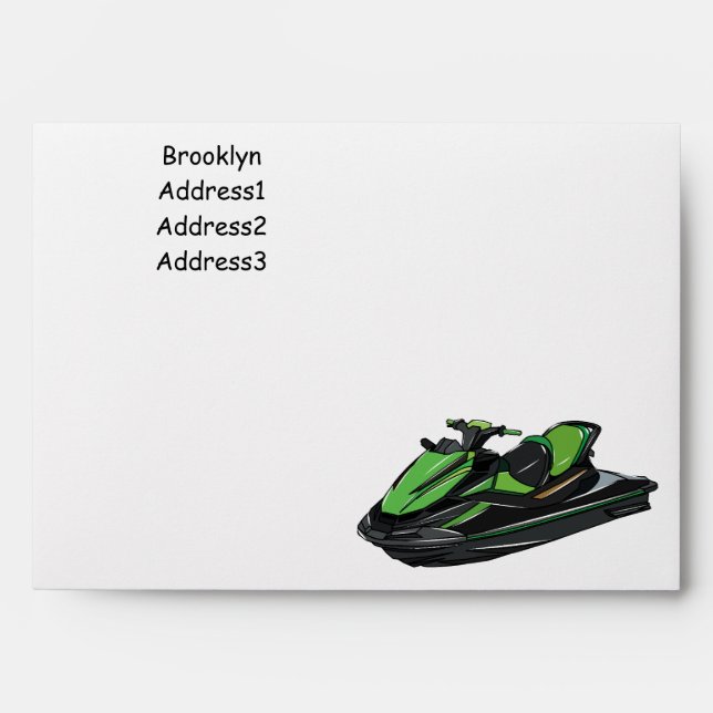 Enveloppe Illustration Jet ski (Devant)