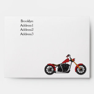 Enveloppe Illustration motocyclette de style hélicoïdal