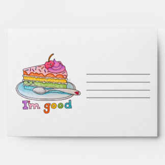 Enveloppe I'm Good, Kawaii Cartoon Rainbow Cake