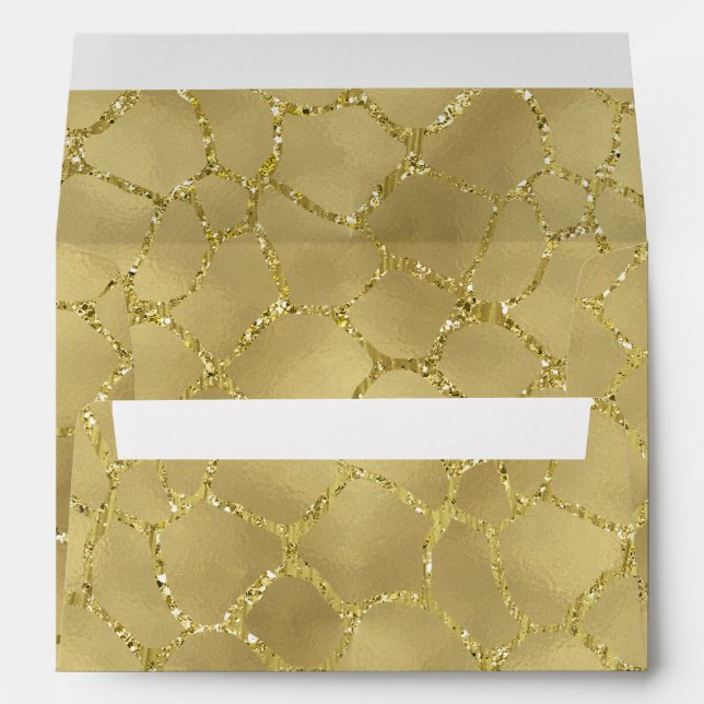 Enveloppe Impression de la girafe d'or (Dos (Bas))