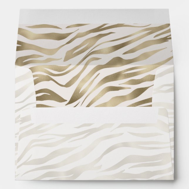 Enveloppe Impression Gold Zebra (Dos (Bas))