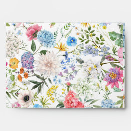 Enveloppe Impression vintage Floral Design