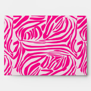 Enveloppe Impression zèbre rose