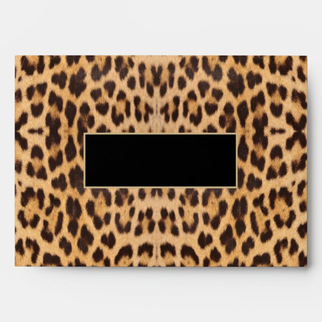 Enveloppe imprimé léopard fête sauvage safari chic girly (Devant)