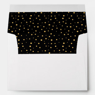 Enveloppe imprimée moderne Black Gold 50e annivers