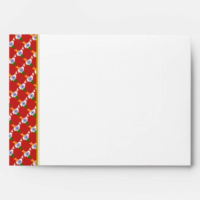 Enveloppe INDIA Christian Custom Wedding RED (Devant)