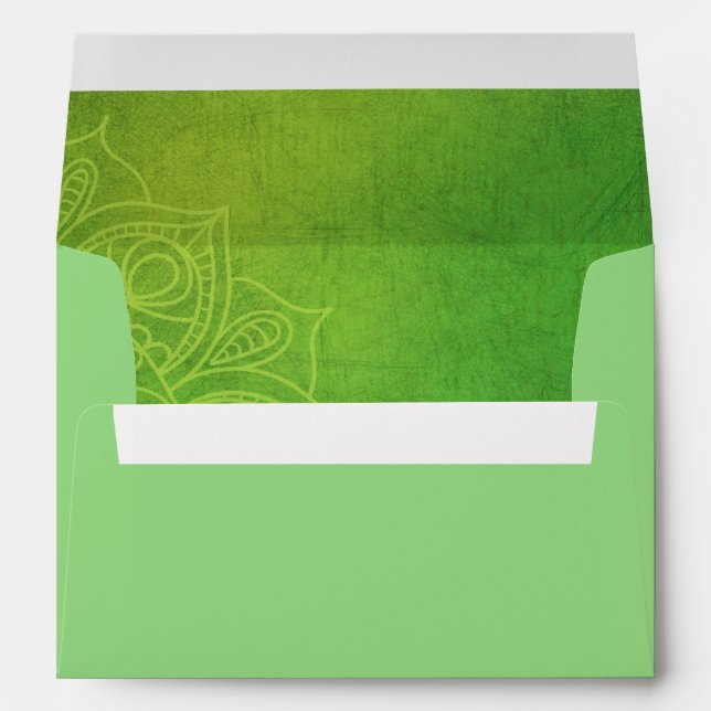 Enveloppe Indian Paisley Faire-part de mariage (Dos (Bas))