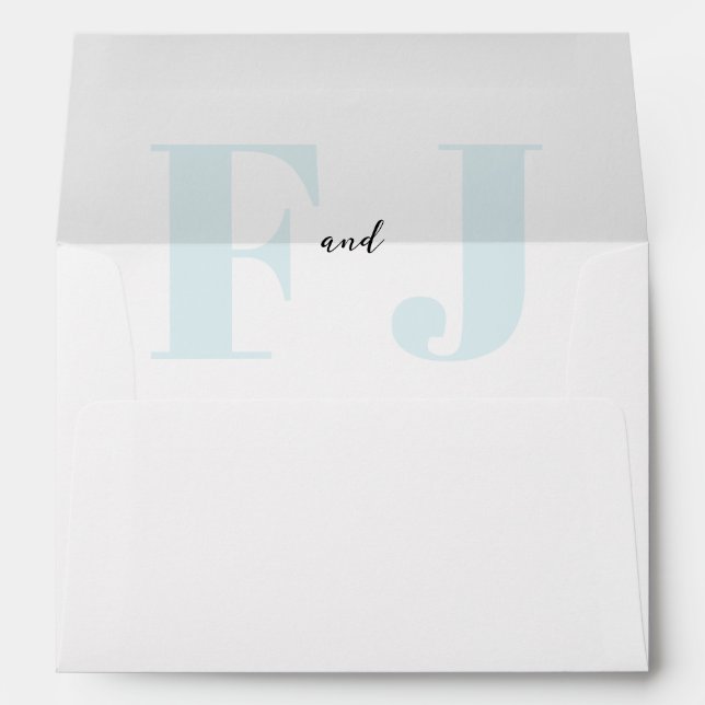 Enveloppe Initiales ・ Chic Bold Moderne Monogramme Classique (Dos (Bas))