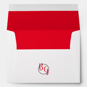 Enveloppe Initiales personnalisées simples 5x7 Faire-part de