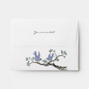 Enveloppe Inséparables Vintages de lavande Mariage floral