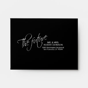 Enveloppe Insertion de feuille d'or de Faux épousant RSVP